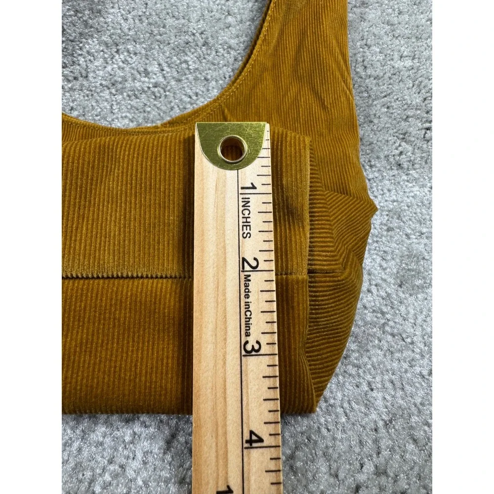 Merit Corduroy Hobo Bag Mustard Yellow Ochre Slouchy Shoulder Bag Minimalist